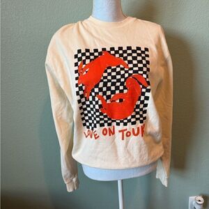 Harry Styles Love on Tour 2021 Checkered Bunny Crewneck Size Small
